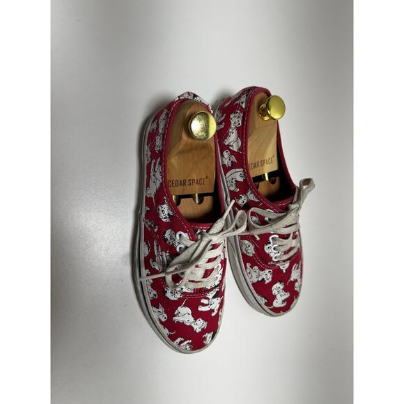 Rare Vans Sneakers 101 Dalmatians Disney Red White Black Lace Up Women’s Sz 8 - Picture 2 of 7